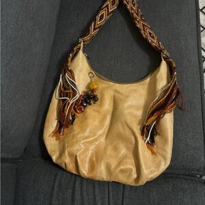 Bohemian Tan Shoulder Bag Leather